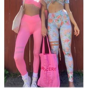 We are HAH 100 degree neon rose eco swim leggings, size L